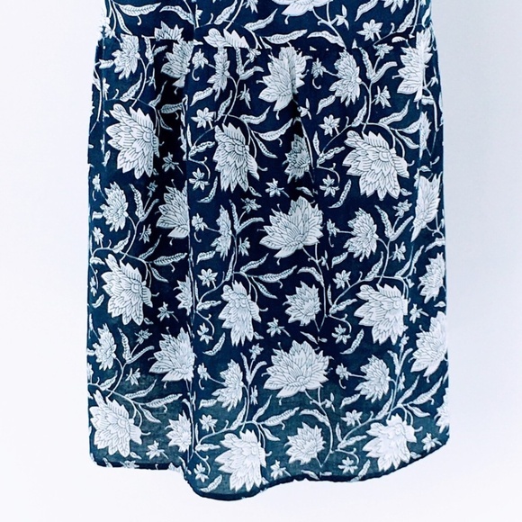 Monsoon and Beyond Estella Midi Dress Blue Rohida Floral Print Handmade Sz S - Picture 13 of 16